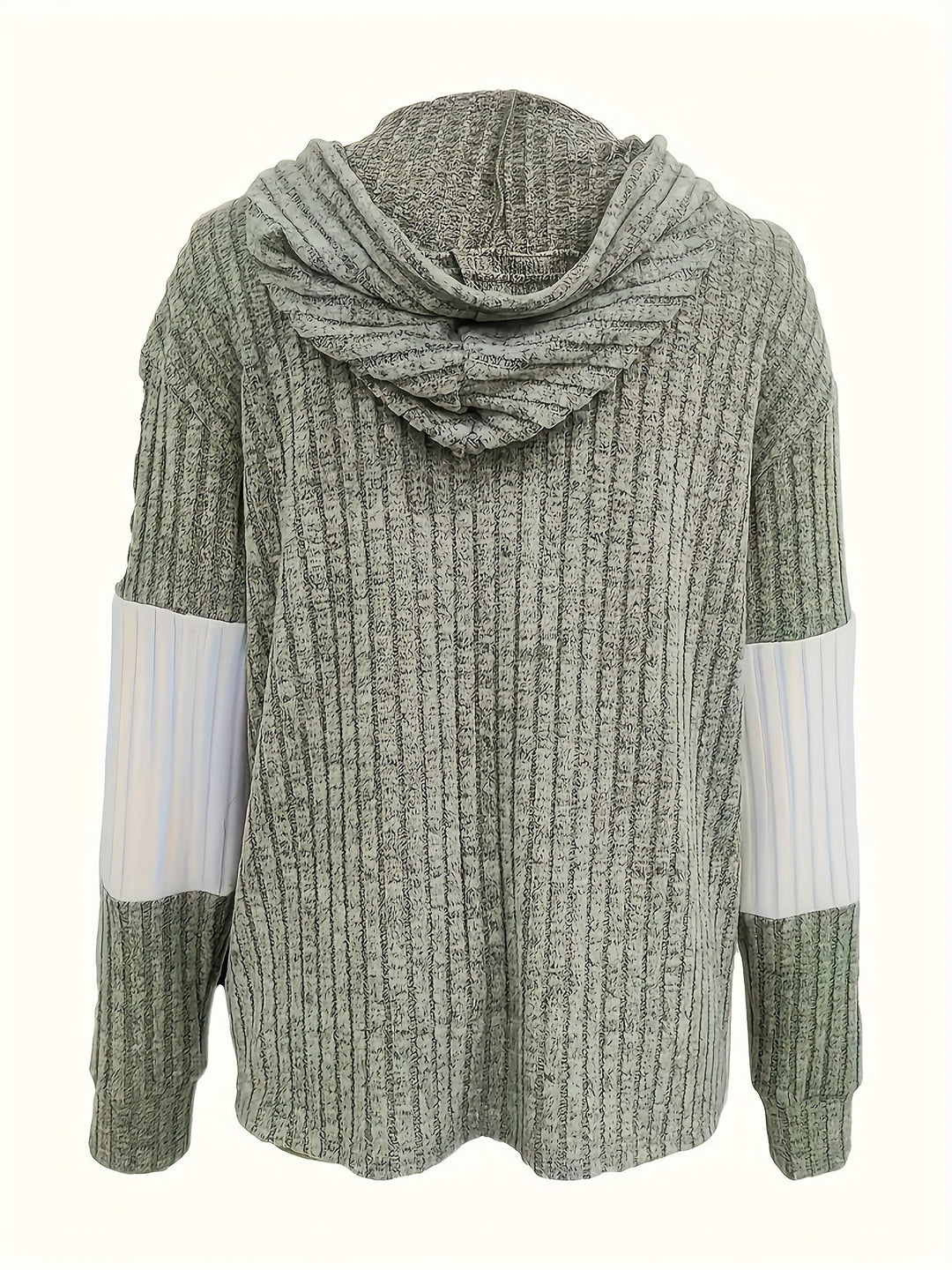 Cecilia | Texturerad Färgblockad Huva Jacka