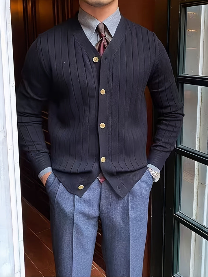Arthur | Ribbade Knapp-up Cardigan