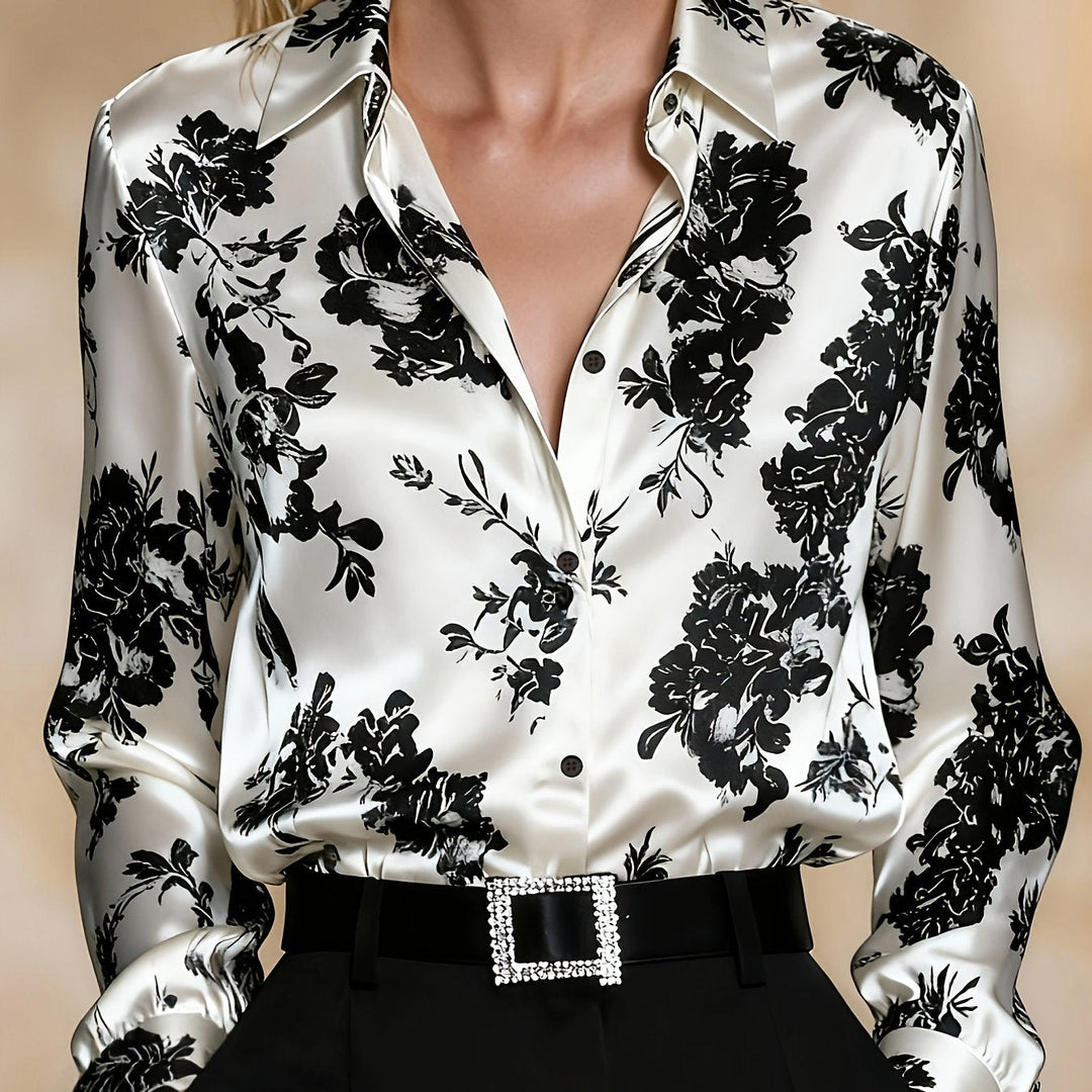 Cecily | Blommig Elegant Blus