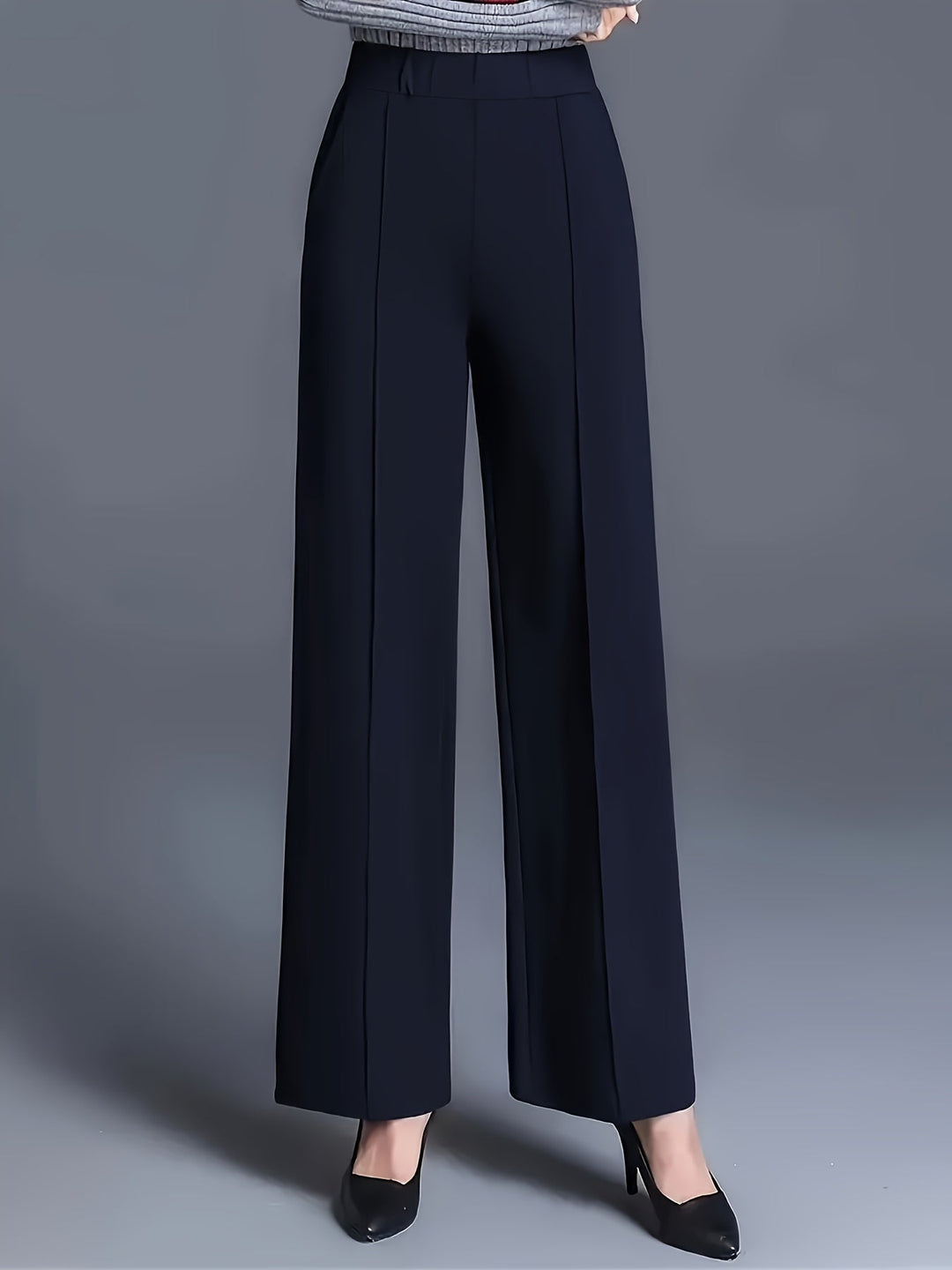Claudia | Högmidjade vida byxor
