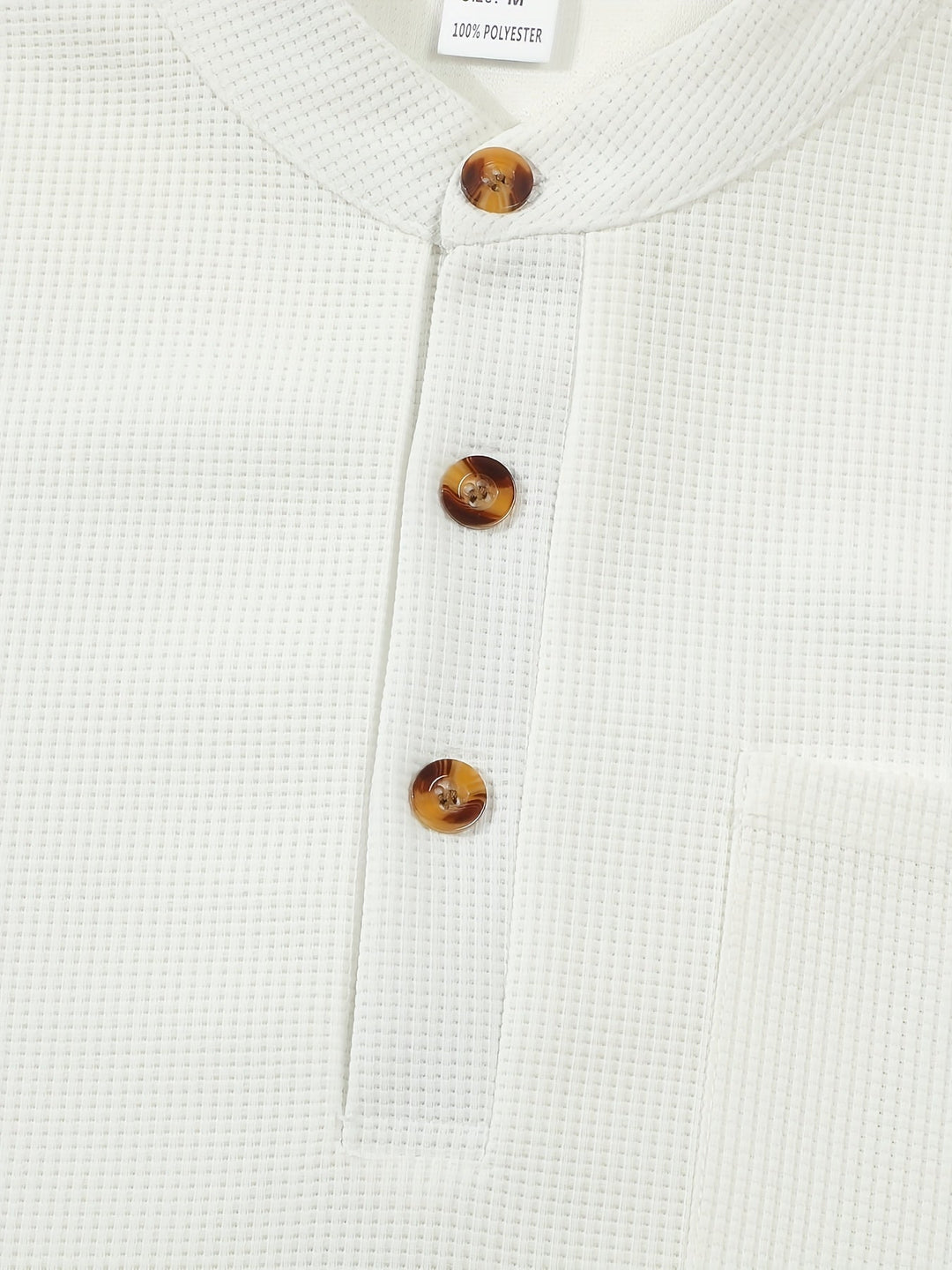 Jonathan | Texturerad långärmad Henley-skjorta
