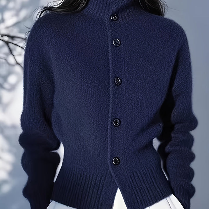 Margot | Höghalsad Knapp Cardigan