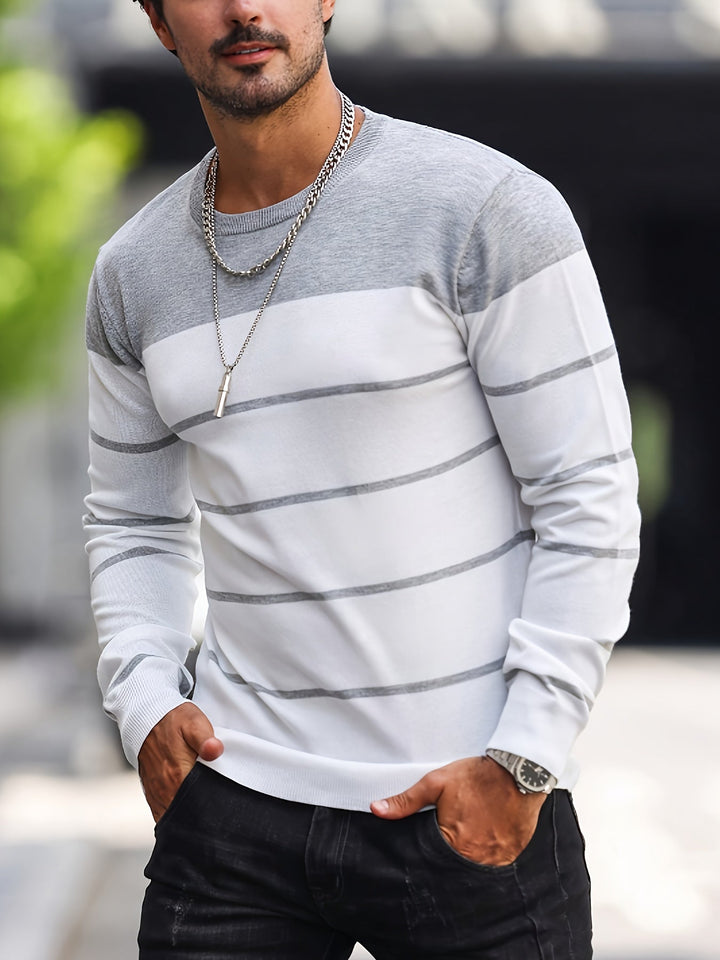 Henry | Randig Rundhalsad Tröja