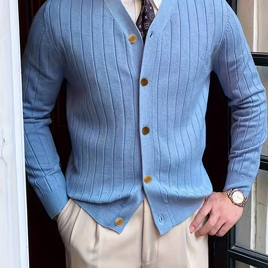 Arthur | Ribbade Knapp-up Cardigan