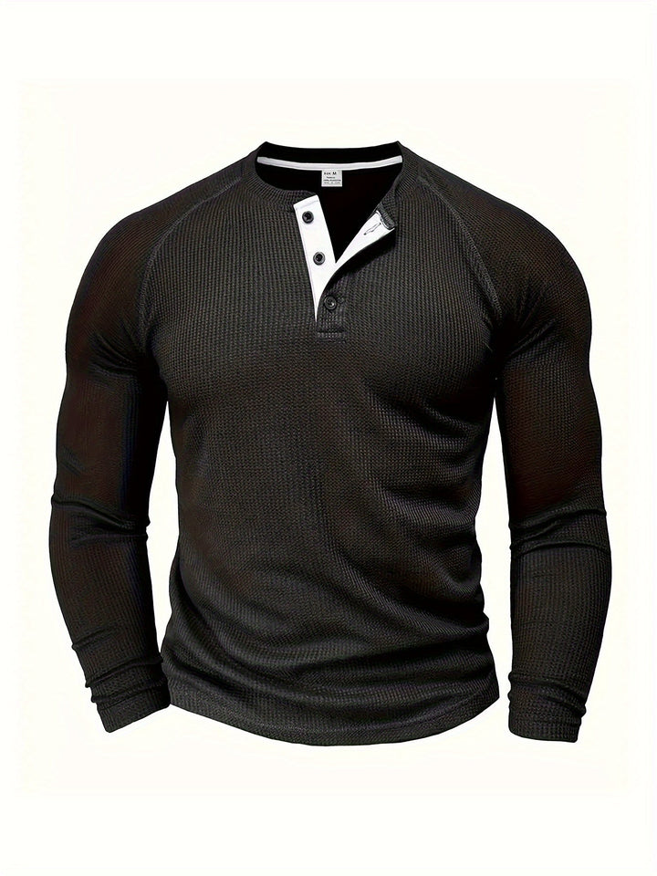 Graham | Klassisk Button Henley Skjorta