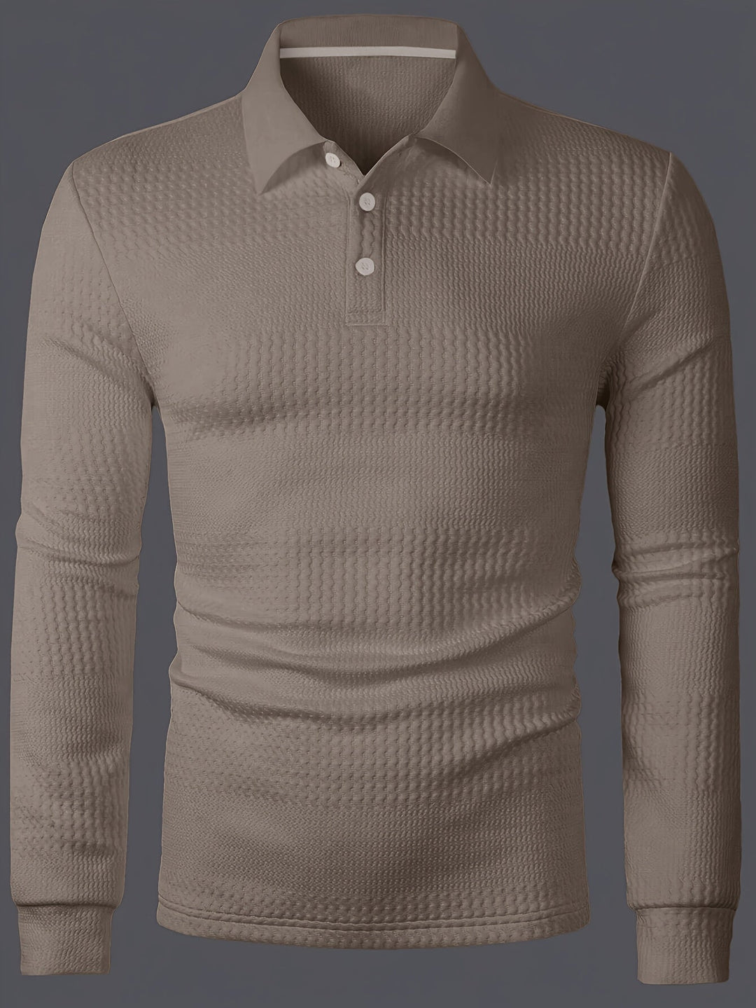 Fletcher | Texturerad långärmad polo