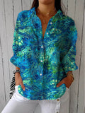 Doris | Stilig Påfågel Design Blus