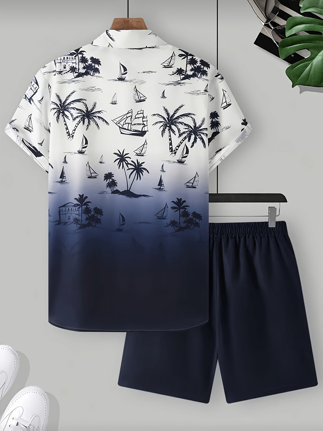 Garrett | Tryckt Skjorta och Shorts Set