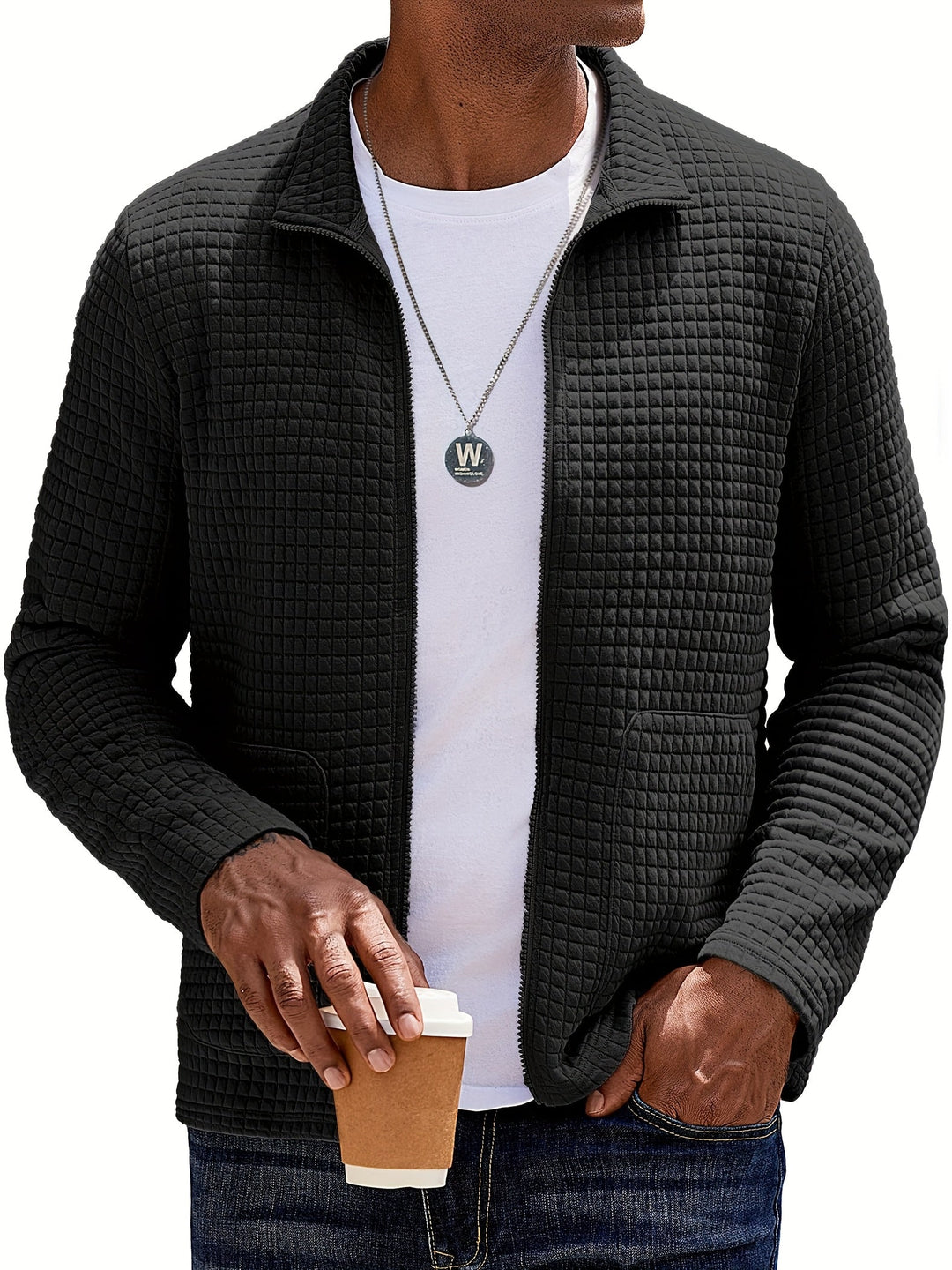 Hugo | Texturerad Zip-Up Jacka