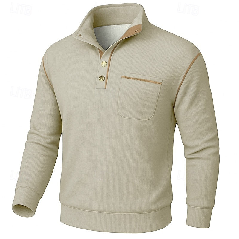 Conrad | Texturerad Halvknäpp Pullover