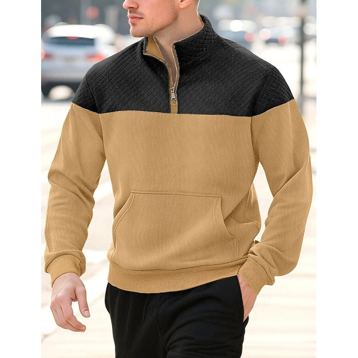 Braxton | Texturerad Quarter-Zip Sweatshirt