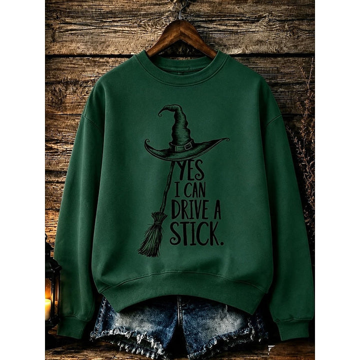 Quinn | Halloween Häxa Grafisk Sweatshirt
