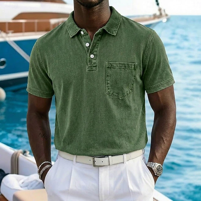Vincent | Vintage-Washad Polo Skjorta
