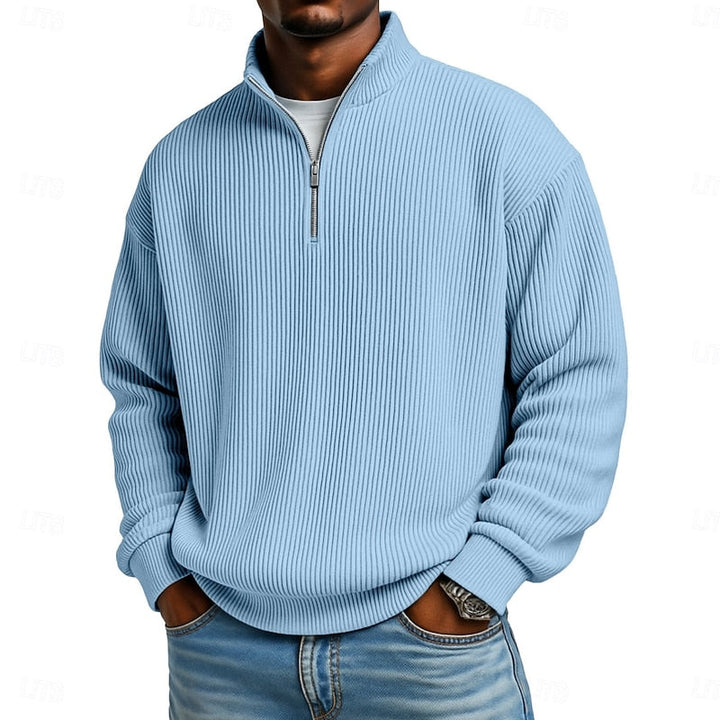 Harlan | Ribbad Quarter-Zip Pullover