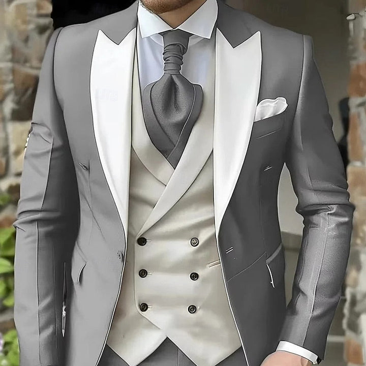 Miles | Skräddarsydd Tre-delad Set med Peak-Lapel