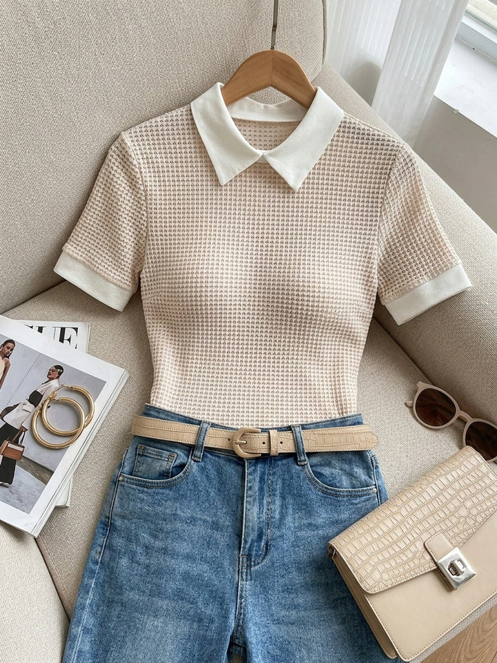 Daphne | Krage Slim-Fit Topp