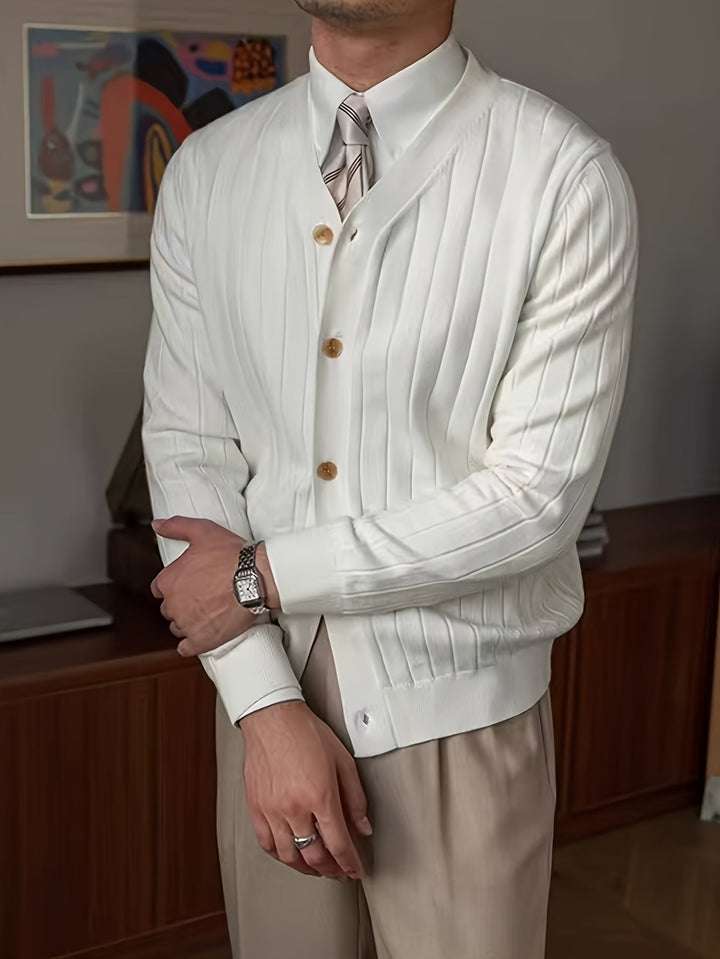 Arthur | Ribbade Knapp-up Cardigan
