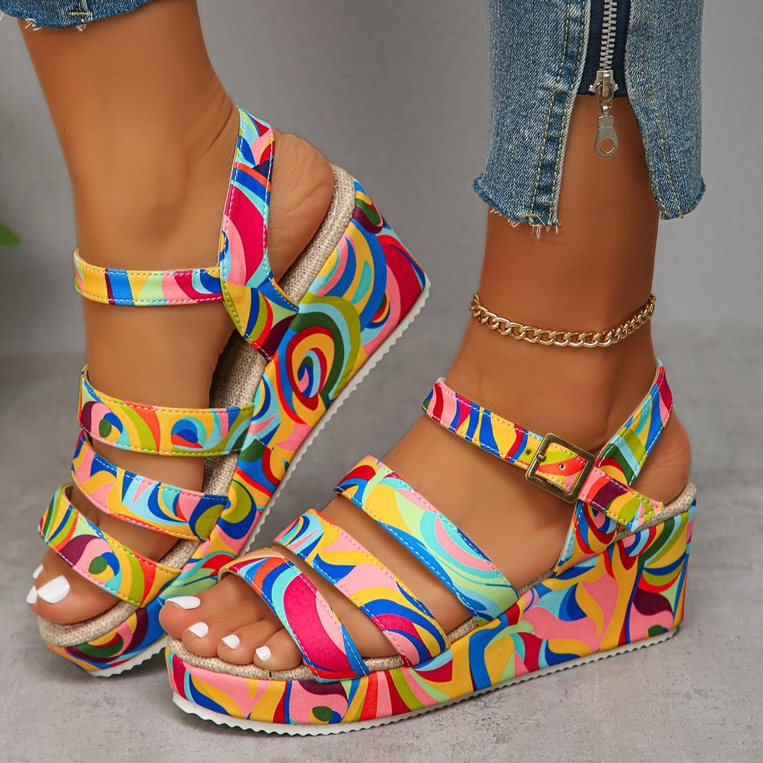 Rosalind | Elegant Strappy Plattform Wedge Sandaler