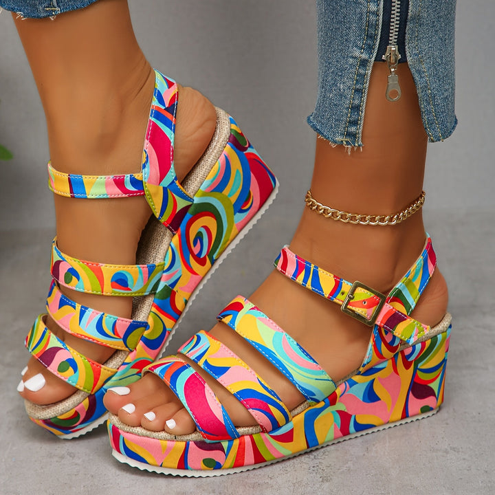 Rosalind | Elegant Strappy Plattform Wedge Sandaler