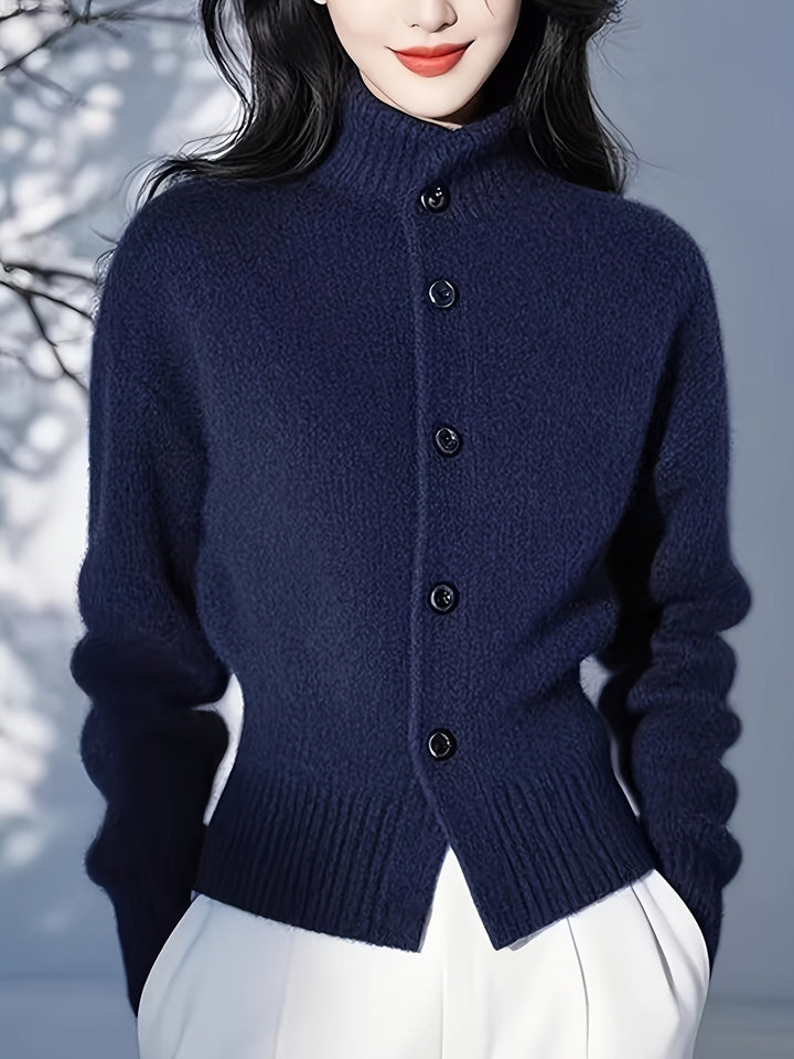 Margot | Höghalsad Knapp Cardigan