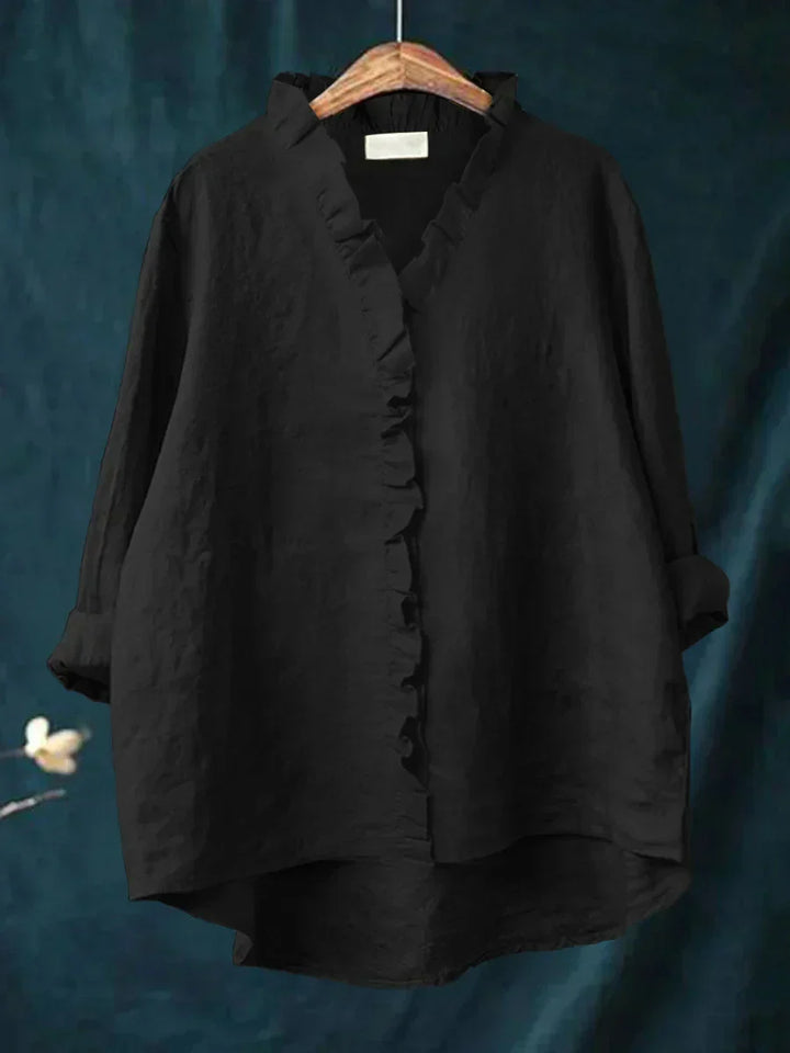 Eliza | Avslappnad Volang V-ringad Blus