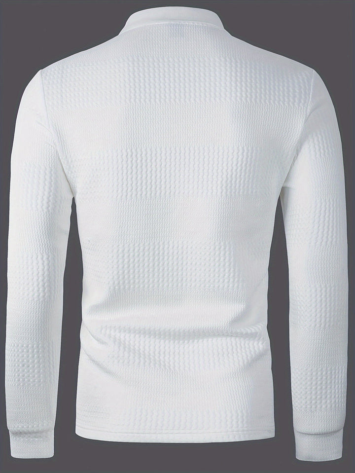 Fletcher | Texturerad långärmad polo