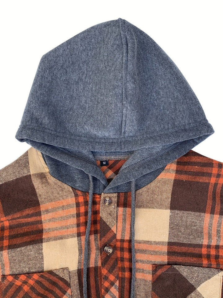 Braxton | Rutig Hoodie Skjorta