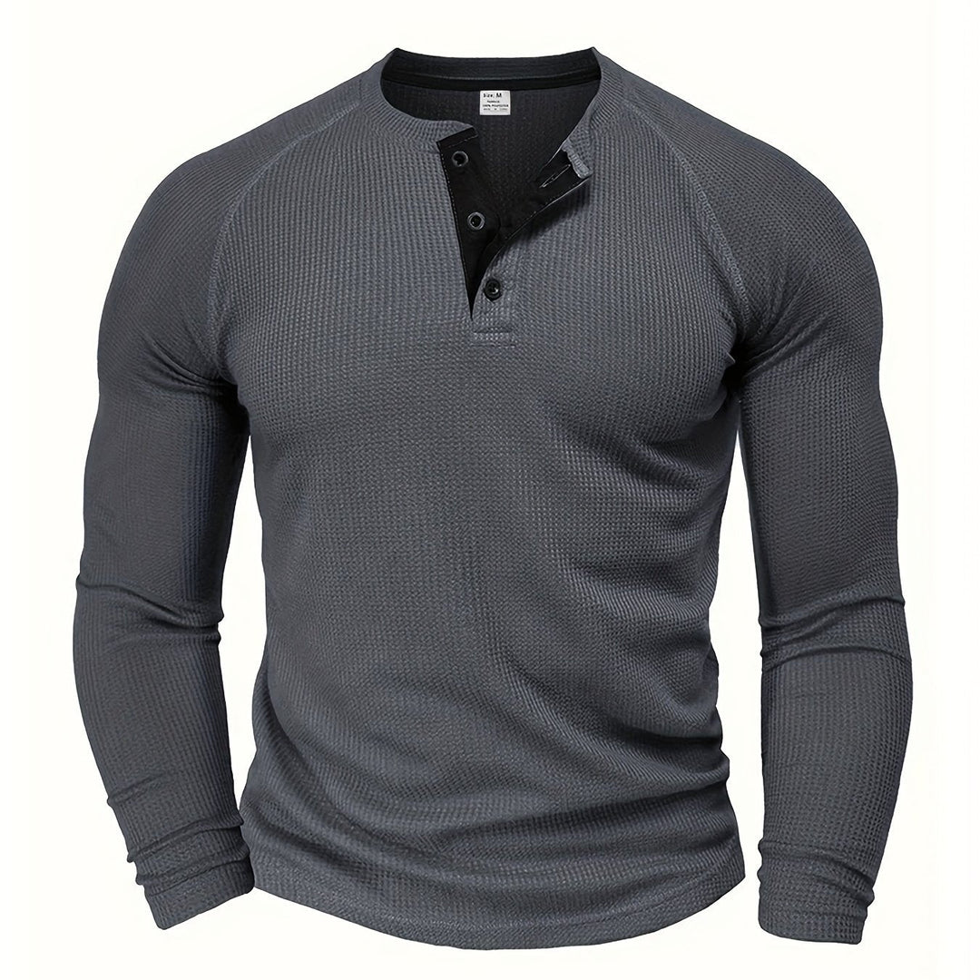 Graham | Klassisk Button Henley Skjorta
