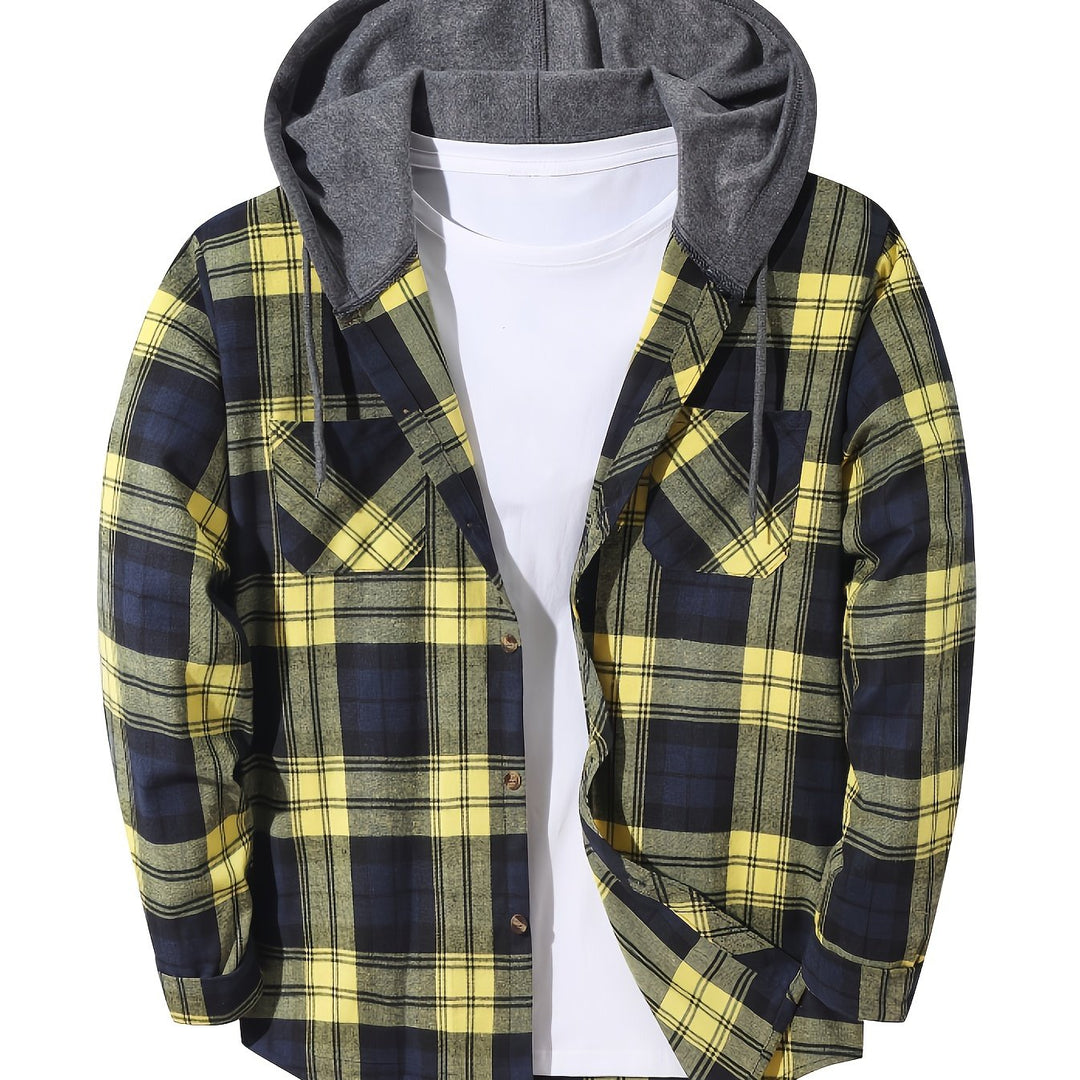 Braxton | Rutig Hoodie Skjorta