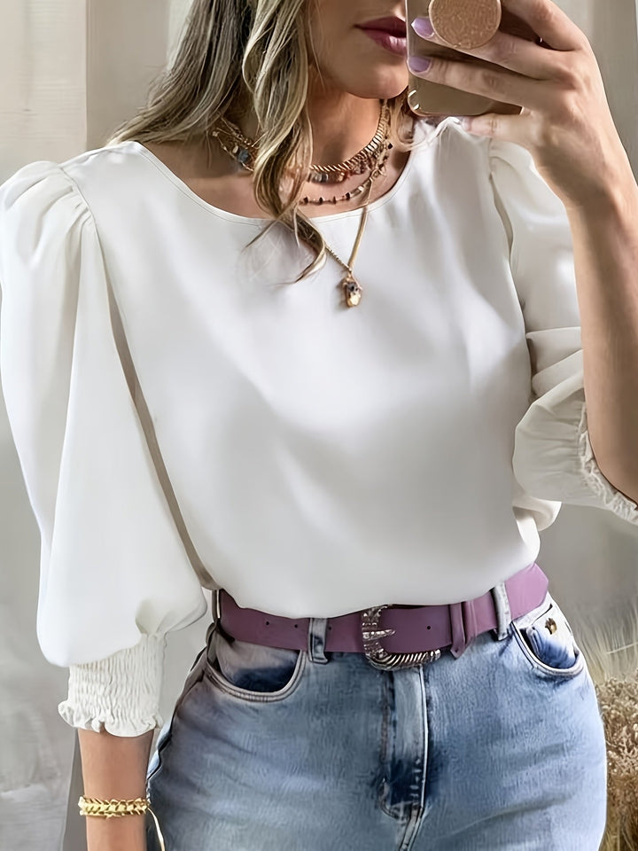 Ellen | Blus med Puffärmar