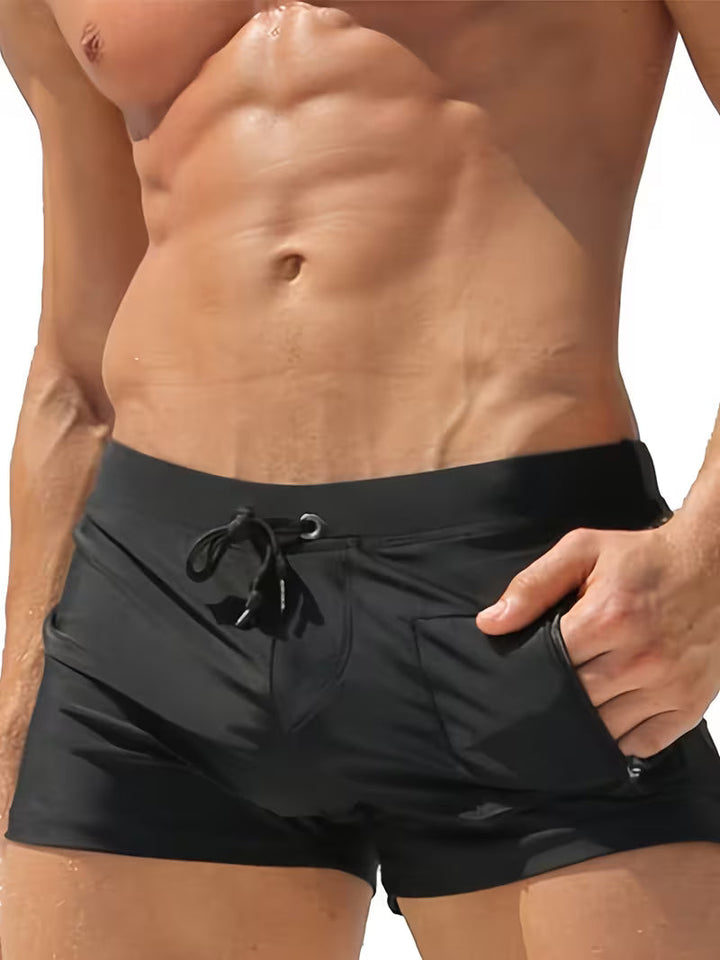 Tanner | Trendiga Dragkedja Boxer Badbyxor