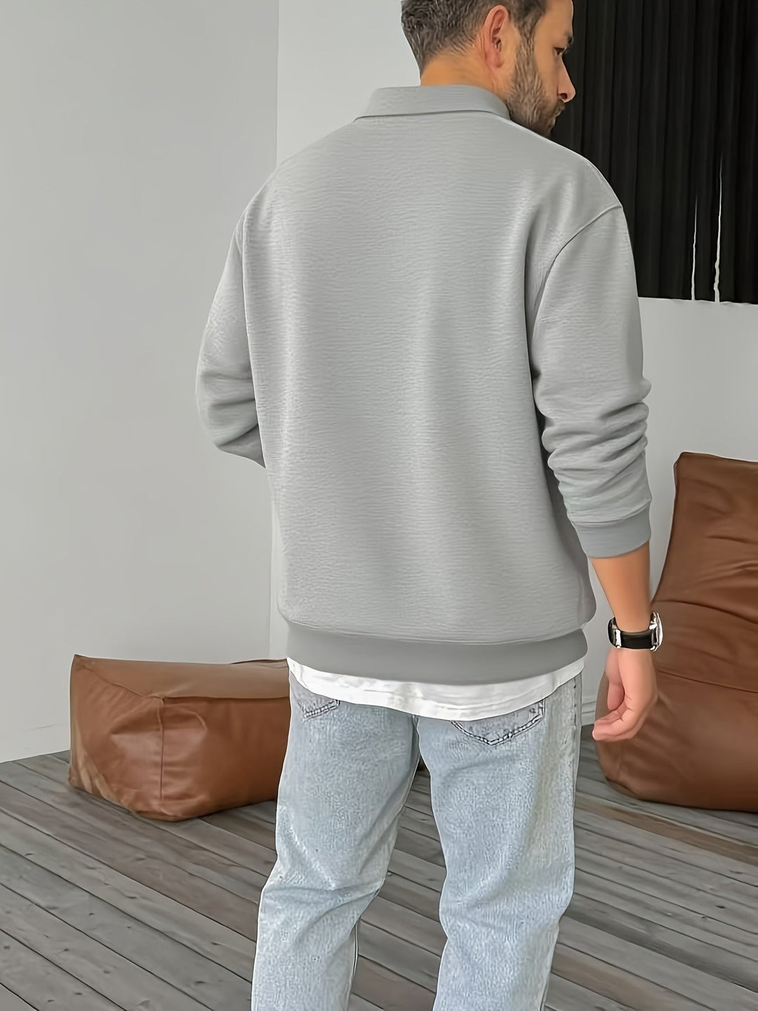 Nathaniel | Mysig Halv-Zip Sweatshirt