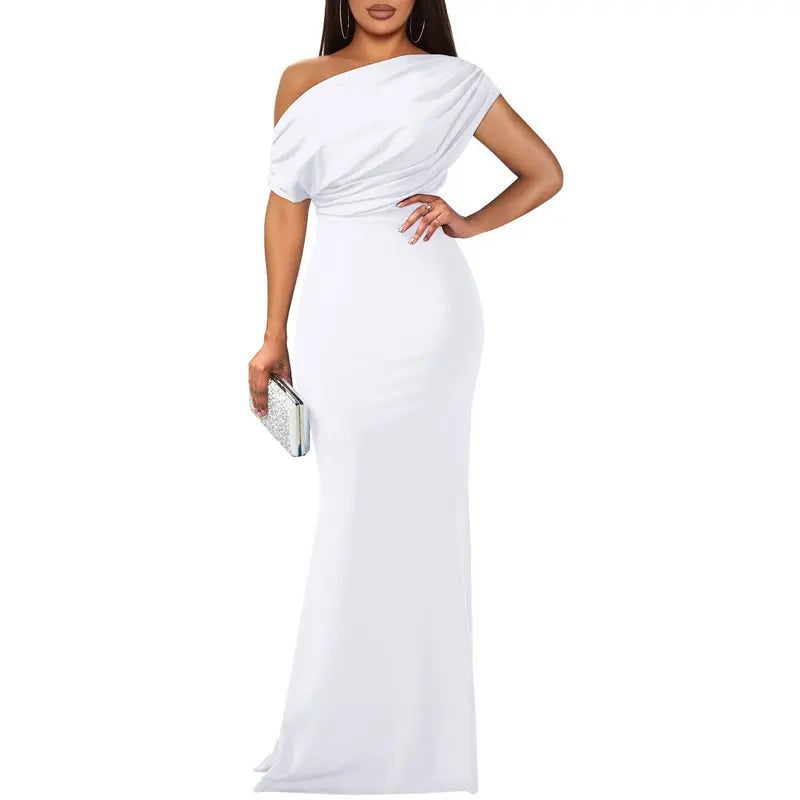 Ros | Elegant Off-Shoulder Aftonklänning