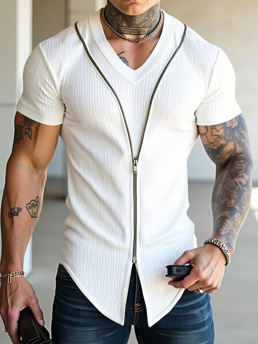 Rhett | Huvan Zip Tank Top