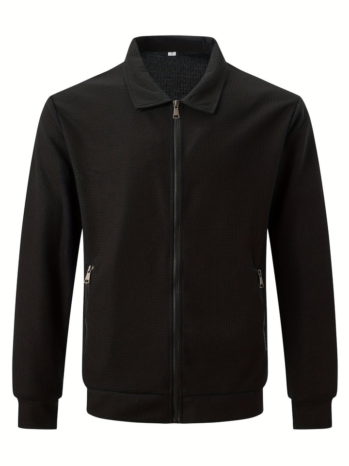 Cameron | Texturerad Zip Jacka