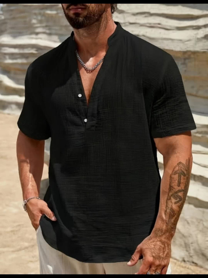 Preston | Avslappnad Henley Skjorta
