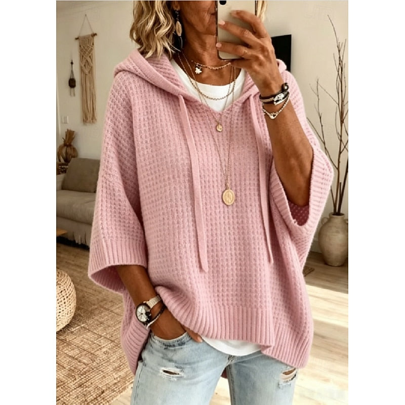 Carol | Avslappnad Hoodie med Våffeltextur