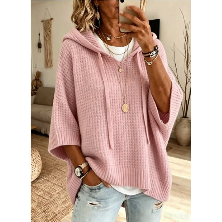 Carol | Avslappnad Hoodie med Våffeltextur