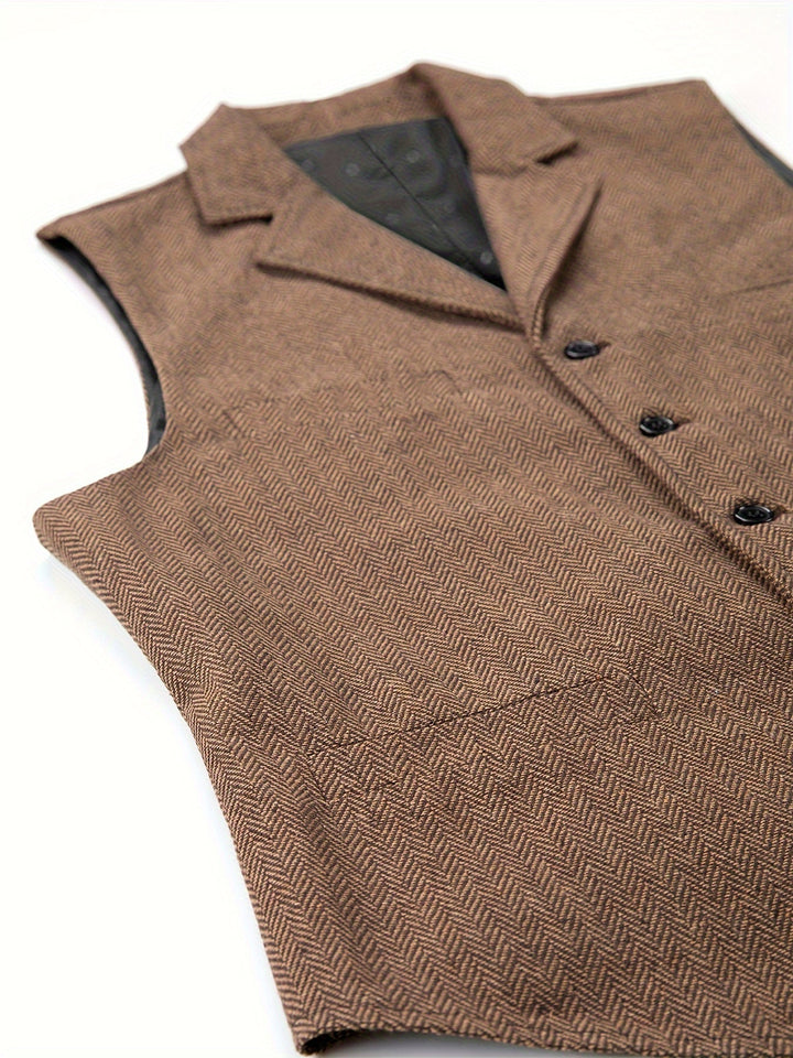 Byron | Raffinerad Herringbone Väst