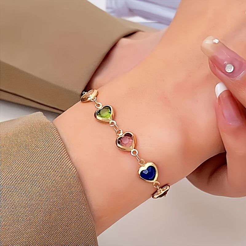 Gail | Stilig Mångfärgad Hjärtdesign Armband