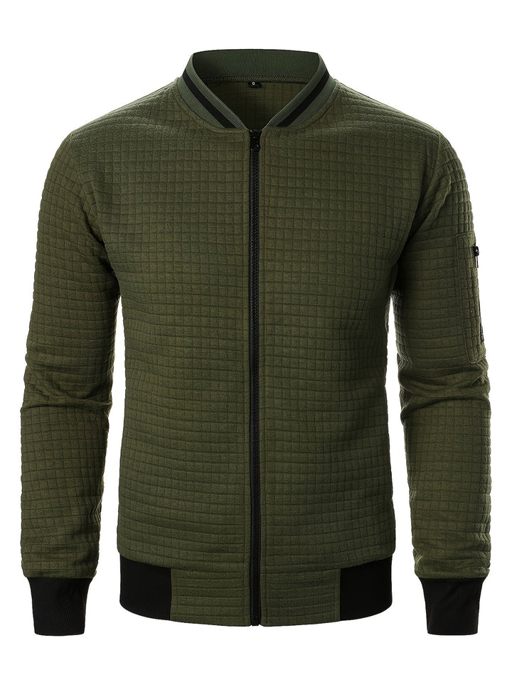 Raymond | Texturerad Zip-Up Bomberjacka