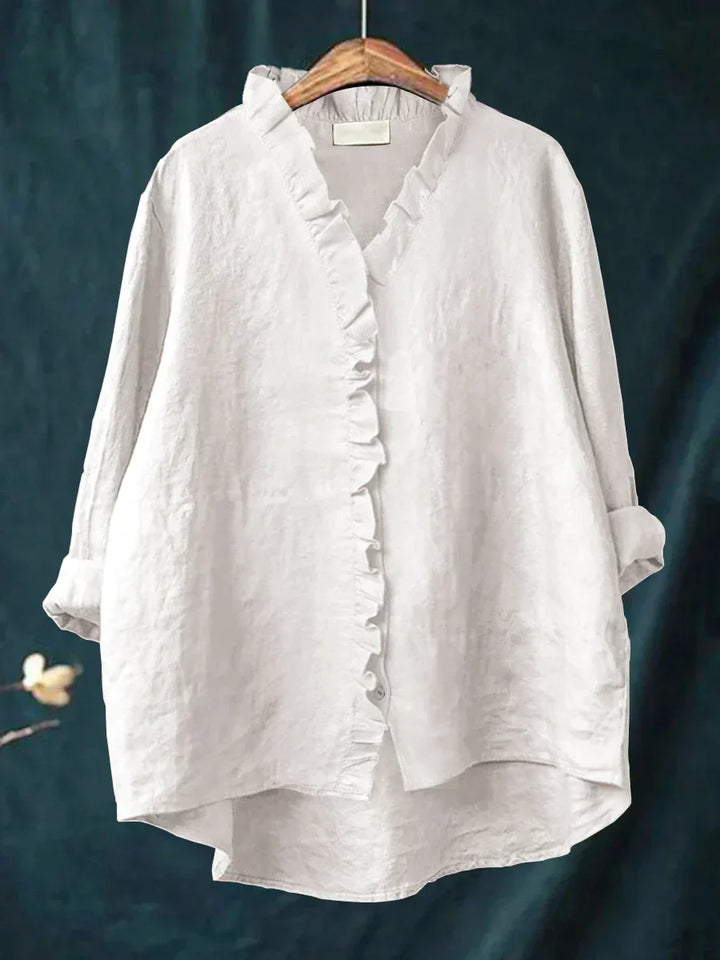 Eliza | Avslappnad Volang V-ringad Blus