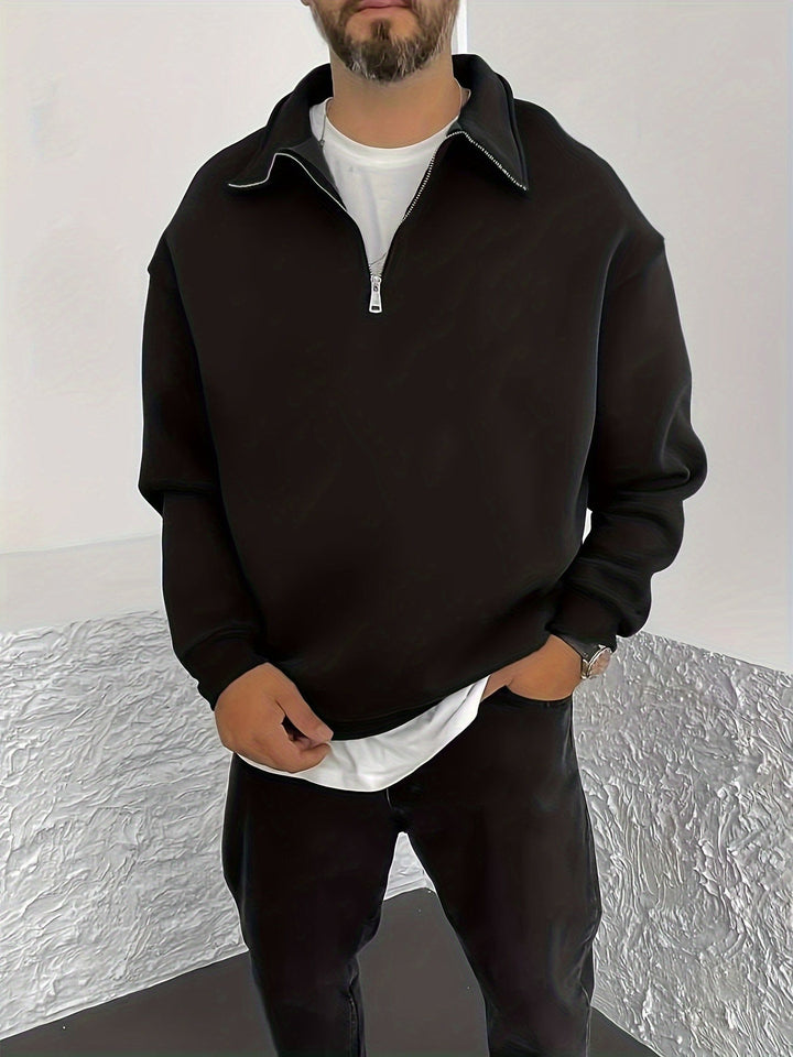 Nathaniel | Mysig Halv-Zip Sweatshirt