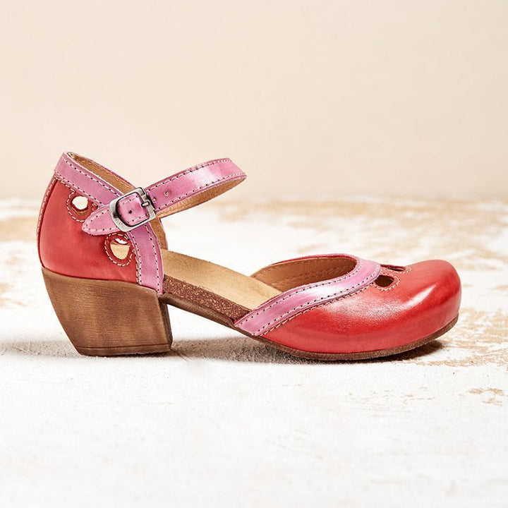 Felicity | Komfort Lågklackade T-Strap Sandaler