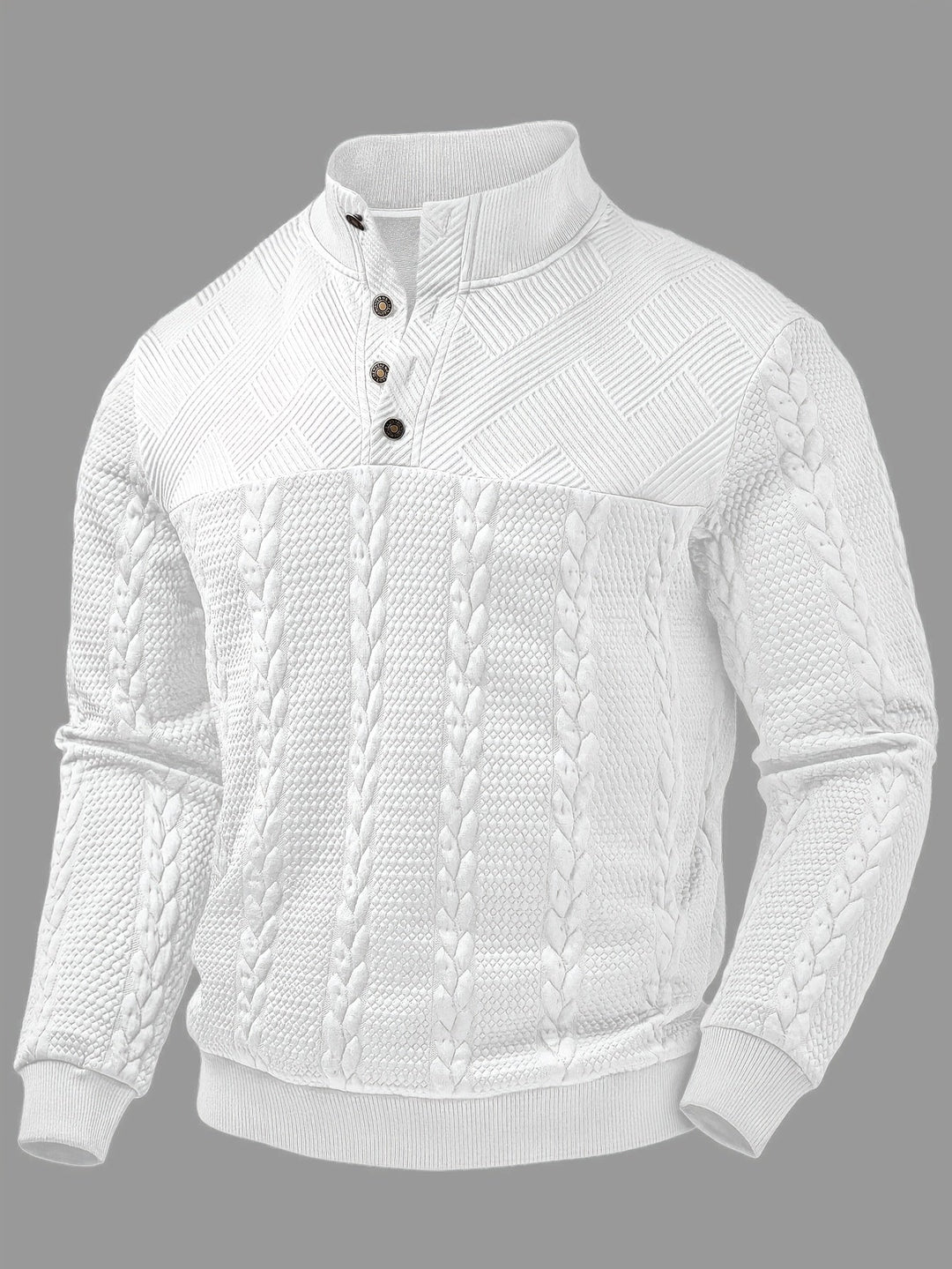 Sterling | Texturerad Pullover med Ståkrage