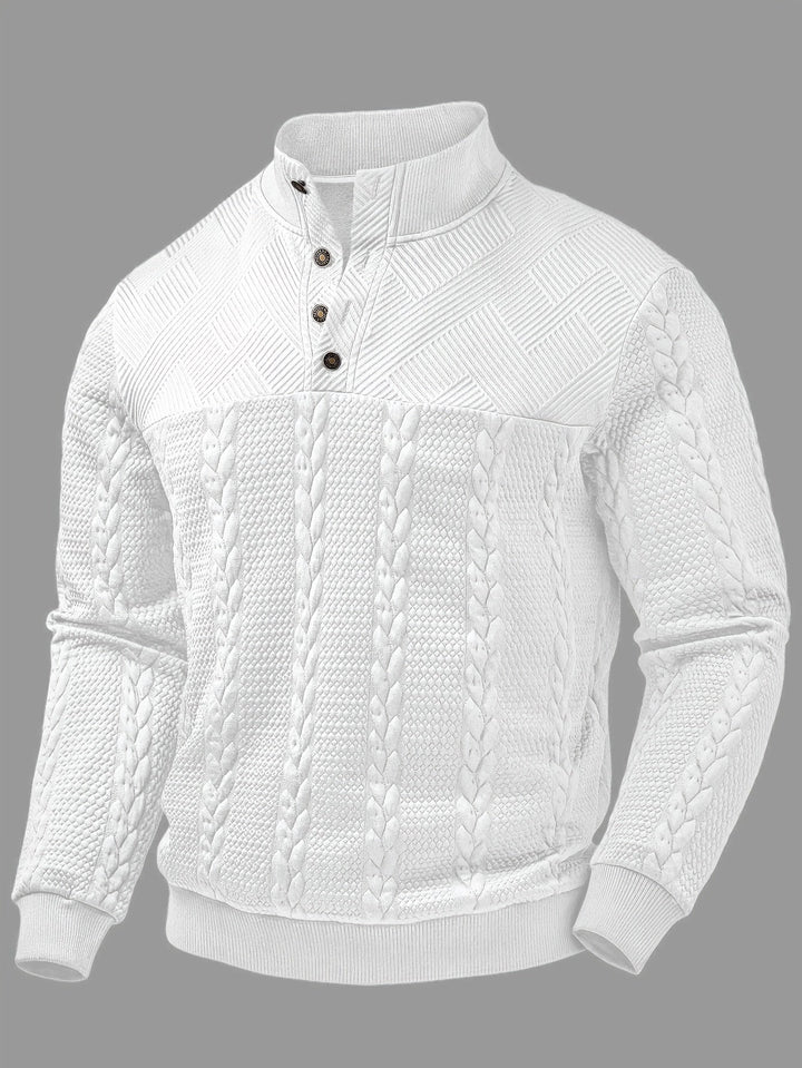 Sterling | Texturerad Pullover med Ståkrage
