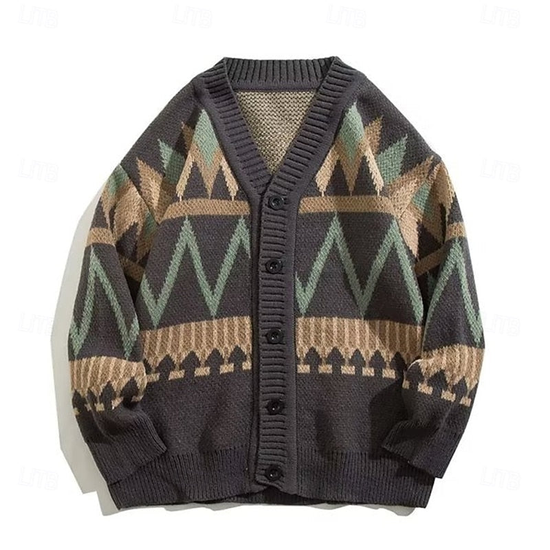 Marcus | Mönstrad Knapp-Up Cardigan