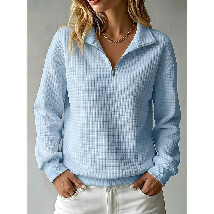Juliana | Texturerad Halv-Zip Pullover