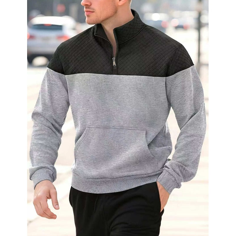 Braxton | Texturerad Quarter-Zip Sweatshirt