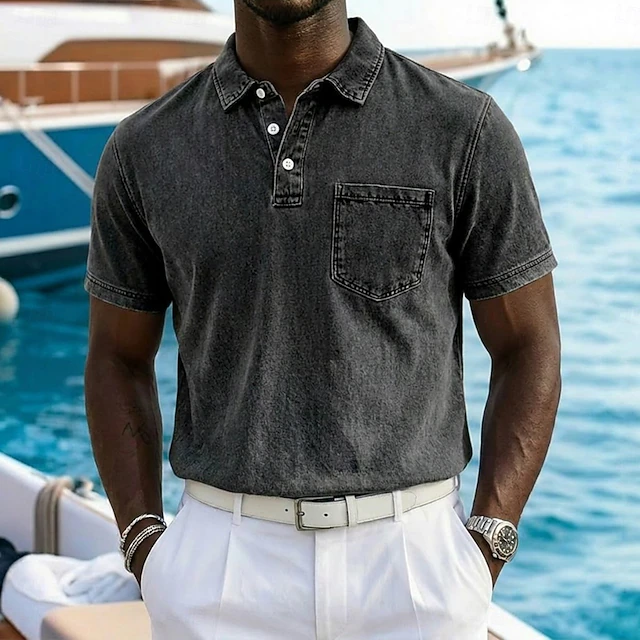 Vincent | Vintage-Washad Polo Skjorta